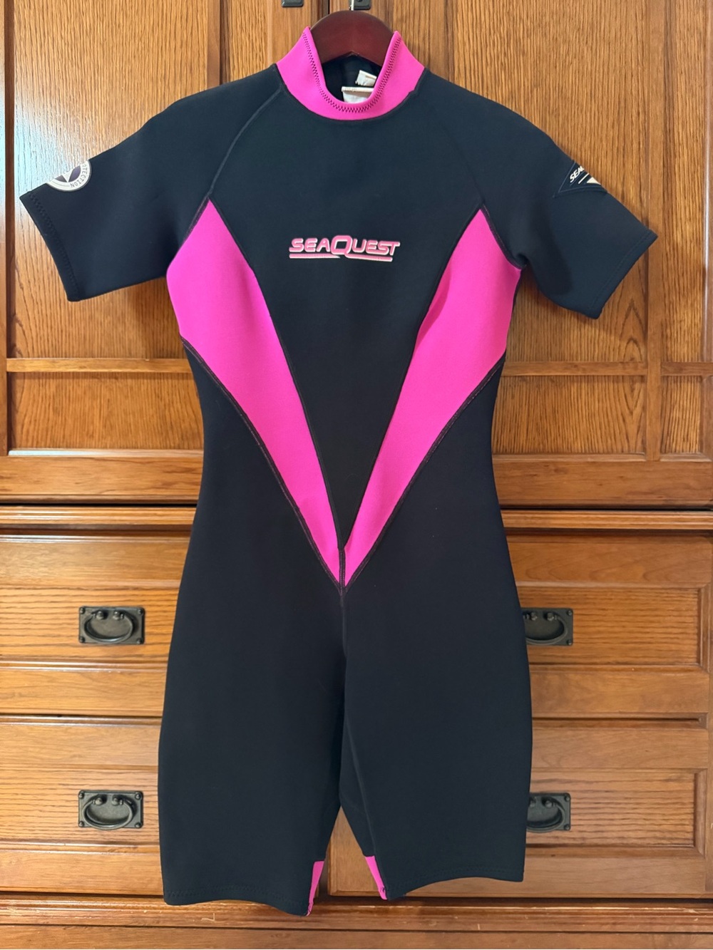 SeaQuest 2mm Neoprene One-Piece Shorty Wetsuit Swim Scuba Surfing Beach Ocean